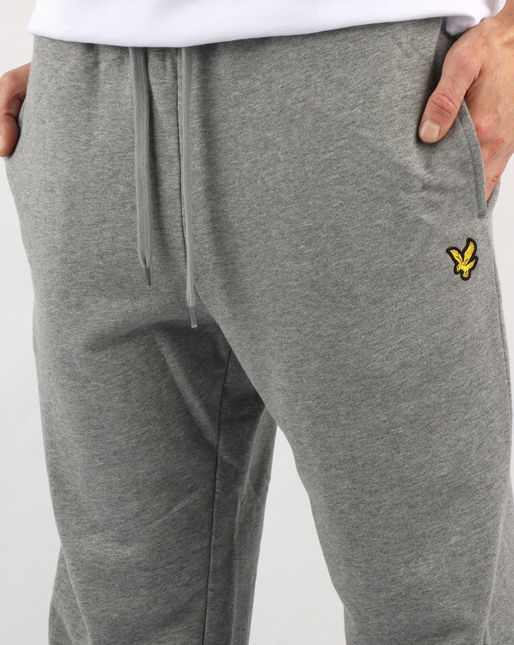 Lyle And Scott Slim Sweatpant Mid Grey Marl