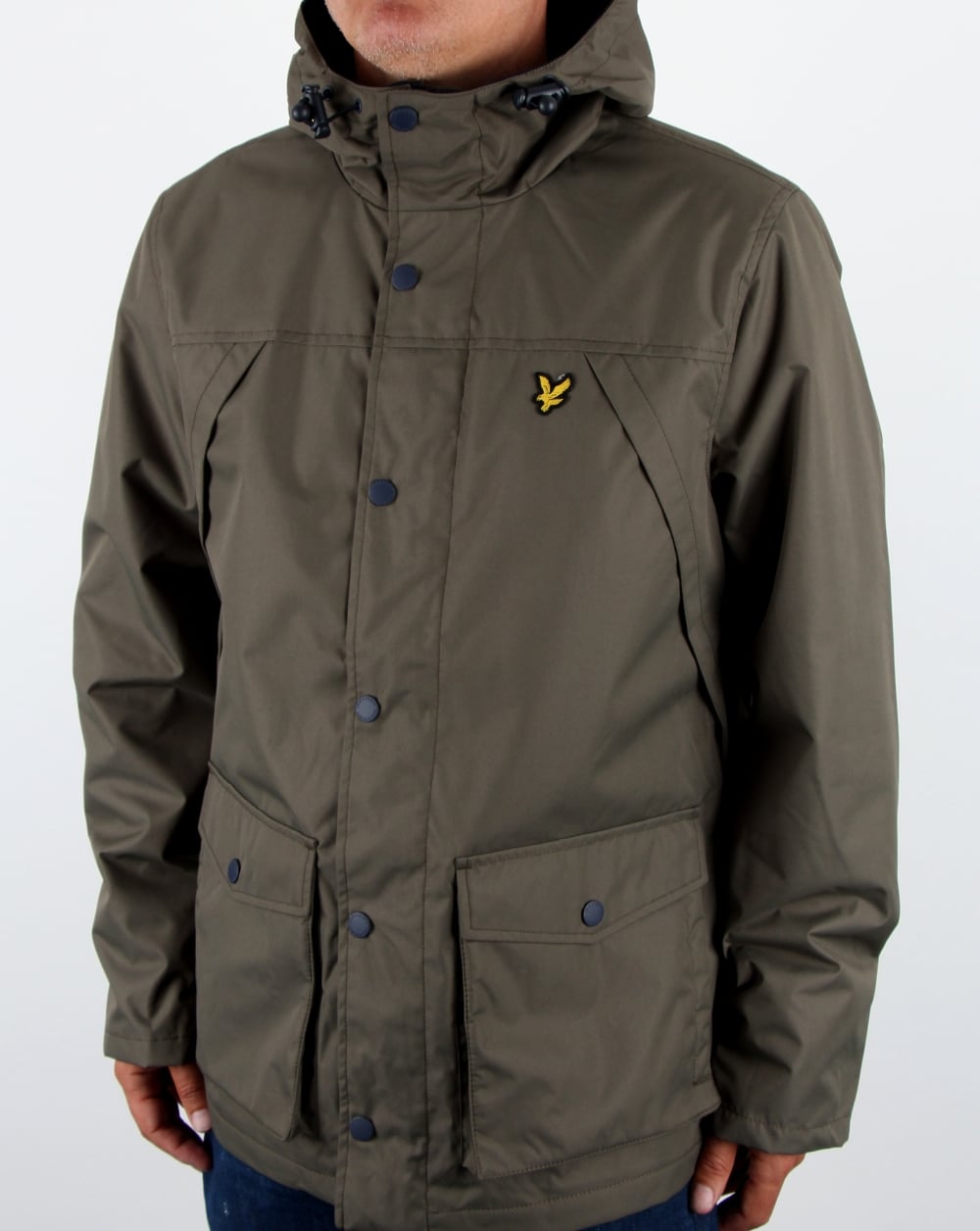 Lyle And Scott Micro Fleece Lined Jacket Olive