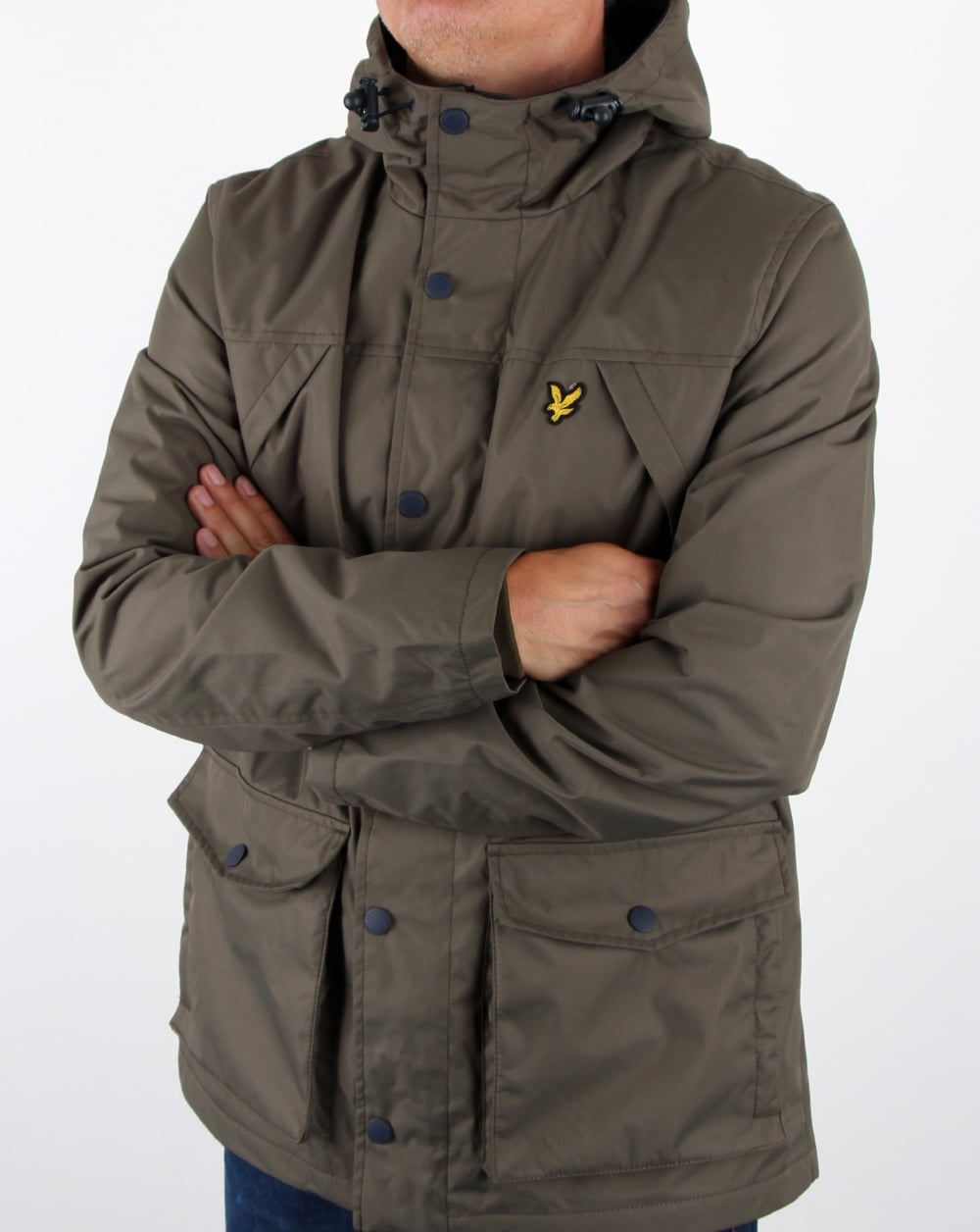 Lyle And Scott Micro Fleece Lined Jacket Olive