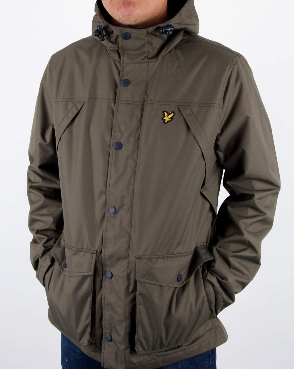 Lyle And Scott Micro Fleece Lined Jacket Olive