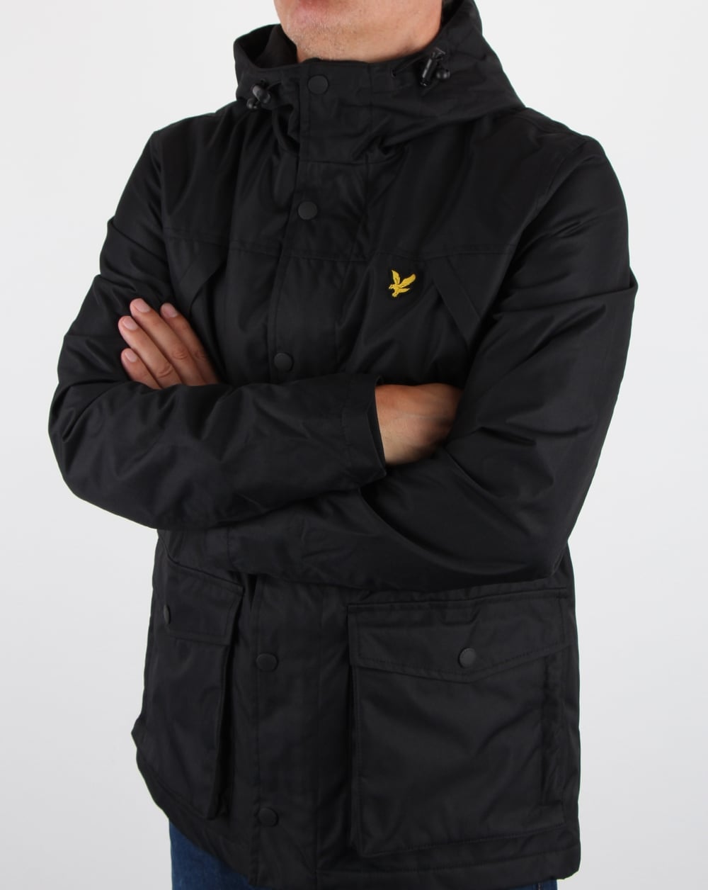 Lyle And Scott Micro Fleece Lined Jacket True Black