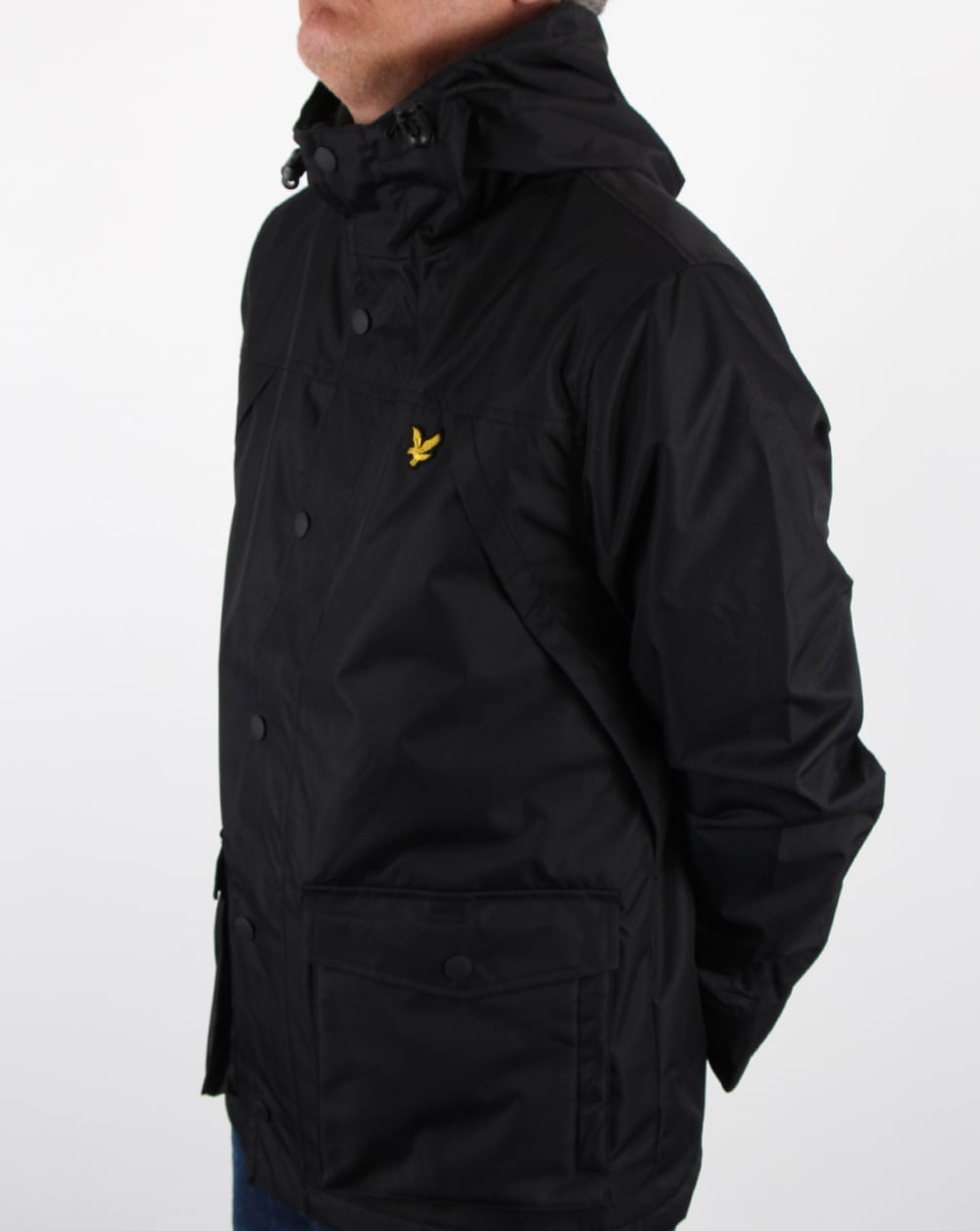 Lyle And Scott Micro Fleece Lined Jacket True Black