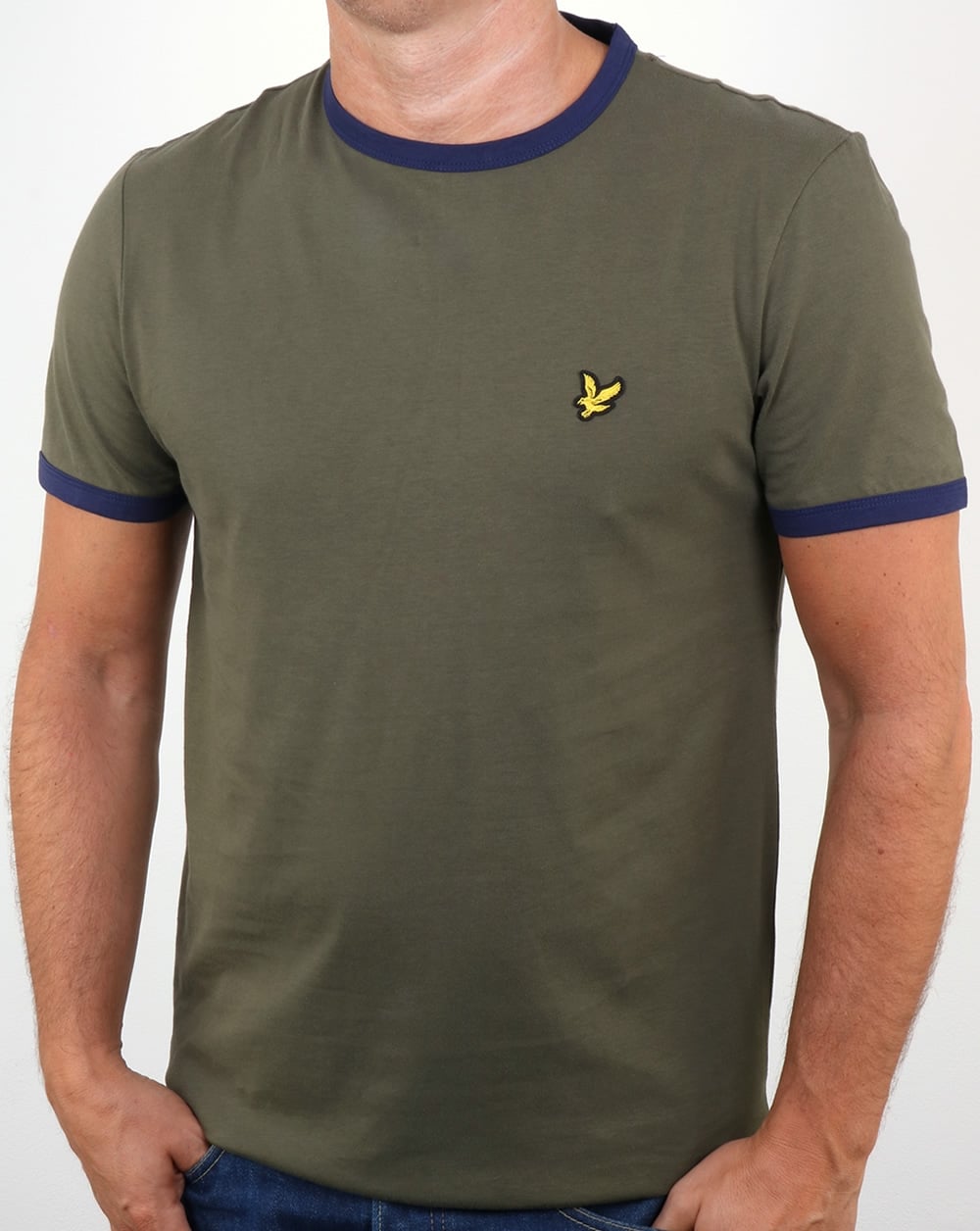 Lyle And Scott Ringer T Shirt Olive
