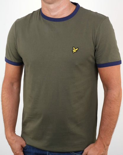 Lyle And Scott Ringer T Shirt Olive