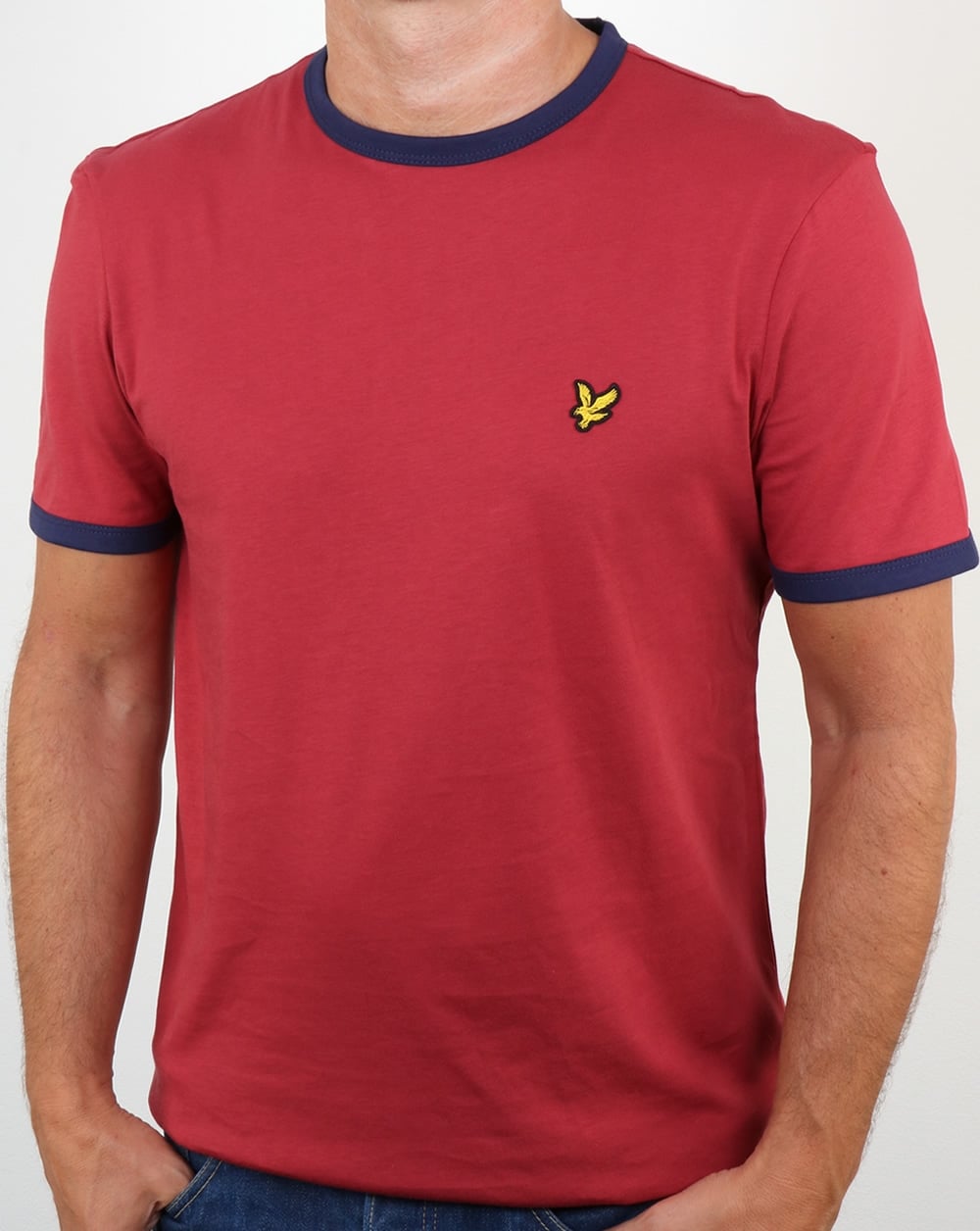 Lyle And Scott Ringer T Shirt Pomegranate