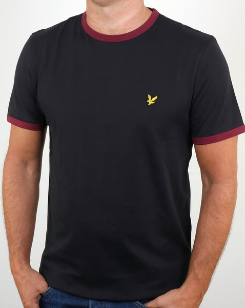 Lyle And Scott Ringer T Shirt True Black