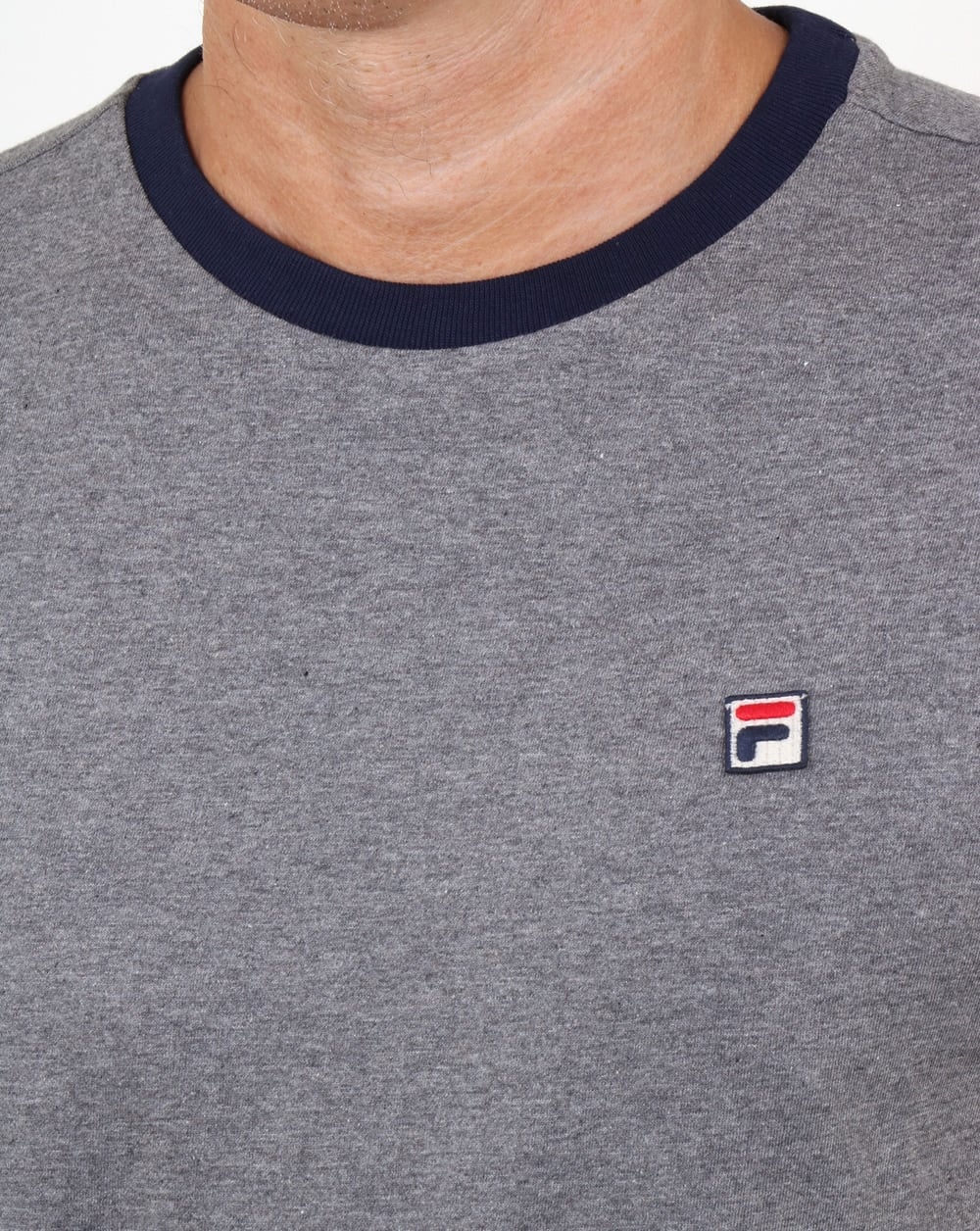 Fila Vintage Ringer T Shirt Grey Twist