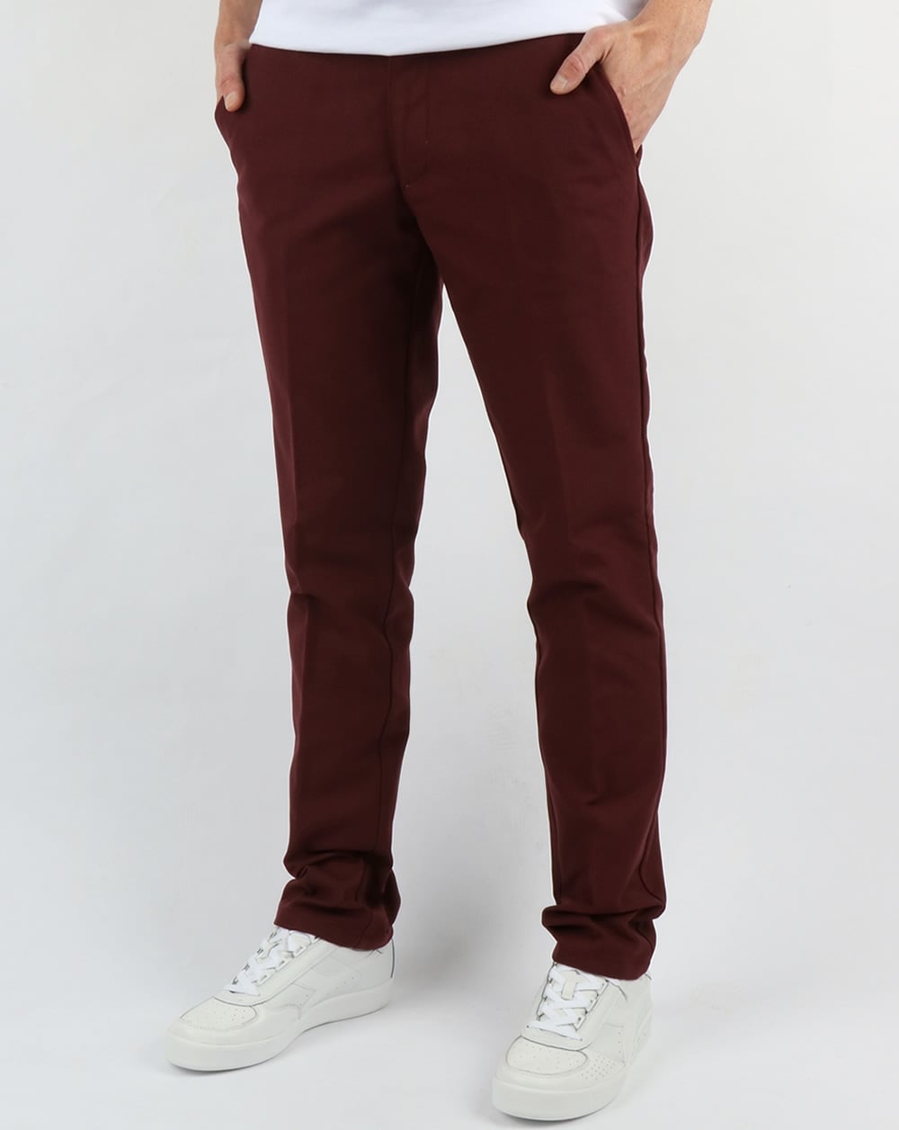 Farah Basset Hopsack Trousers Farah Red