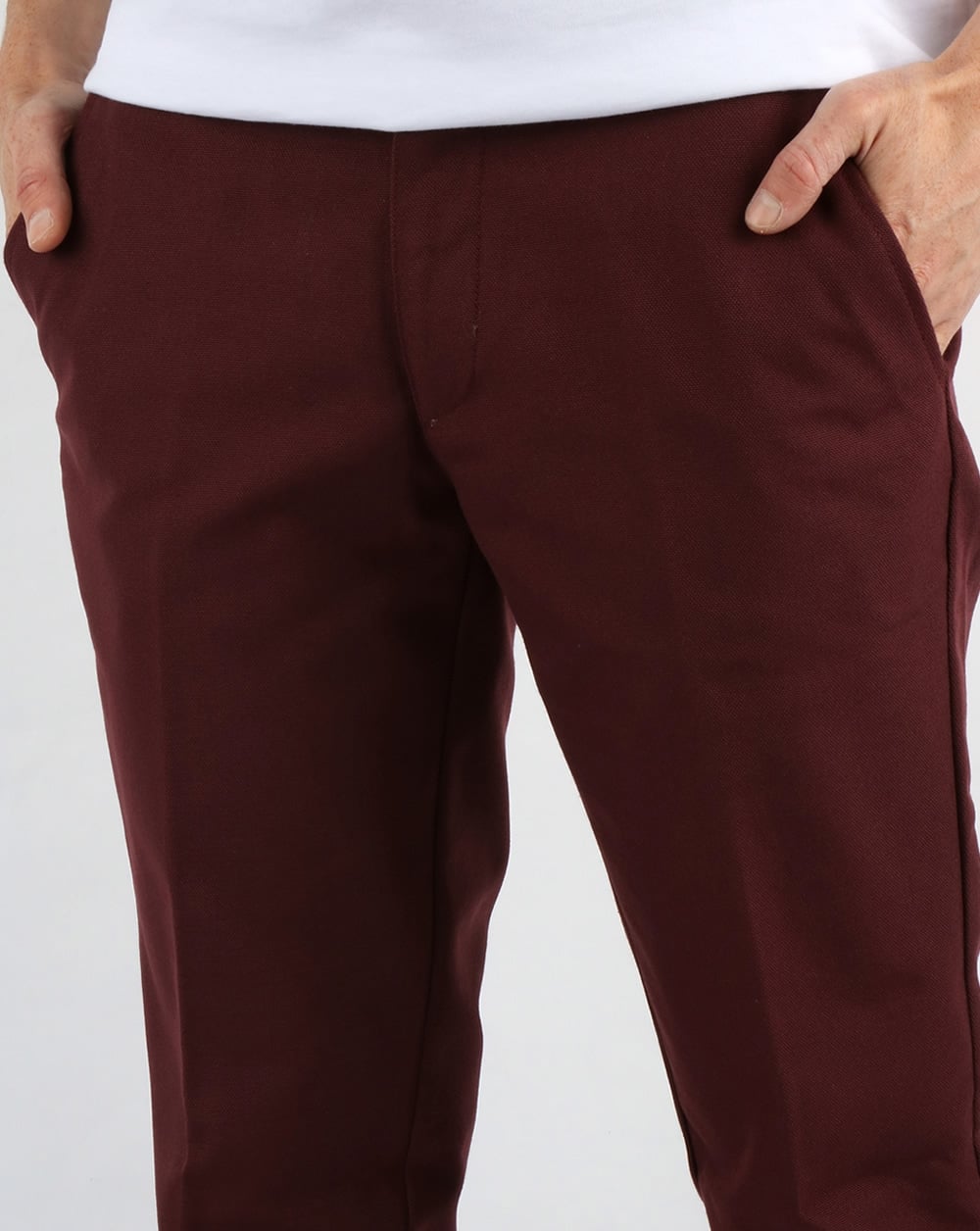Farah Basset Hopsack Trousers Farah Red