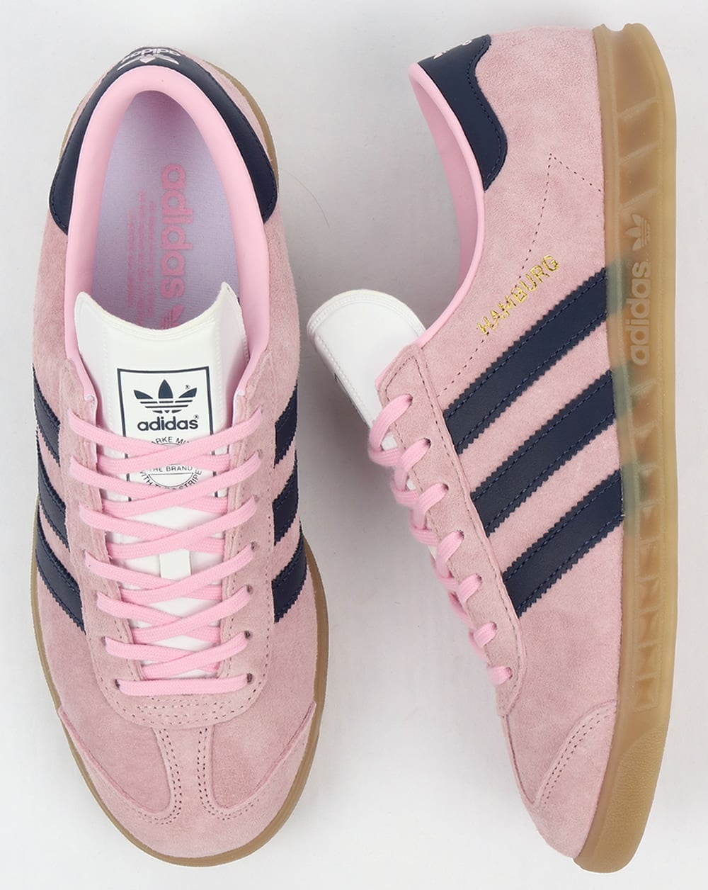 Adidas Hamburg Trainers Light Pink/Dark Blue