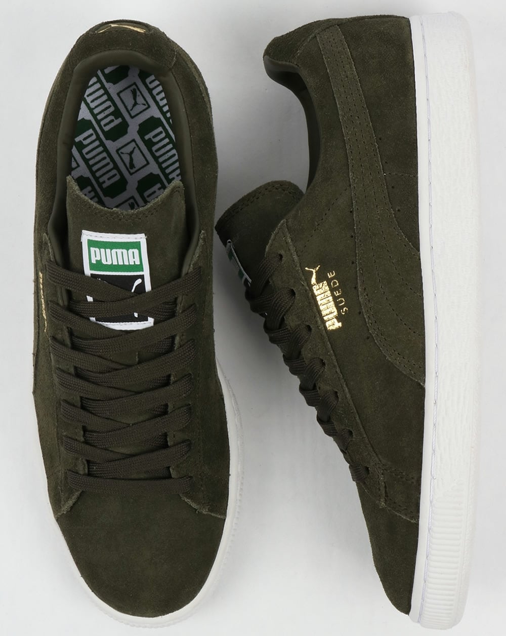 Puma Suede Classic Trainers Forest Night/White