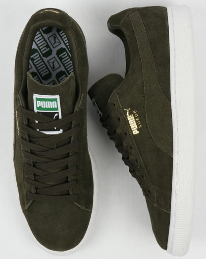 Puma Suede Classic Trainers Forest Night/White