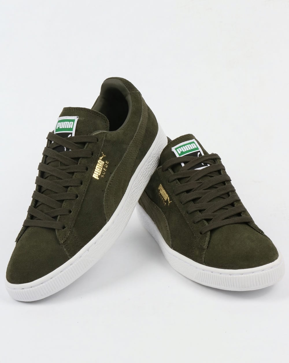 Puma Suede Classic Trainers Forest Night/White