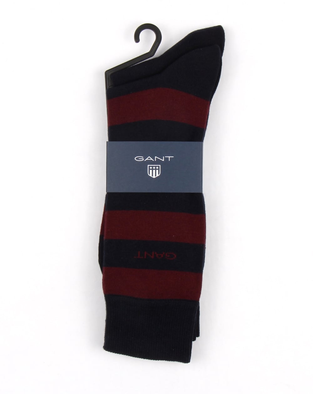 Gant 2 Pack Bar Stripe Socks Purple Wine