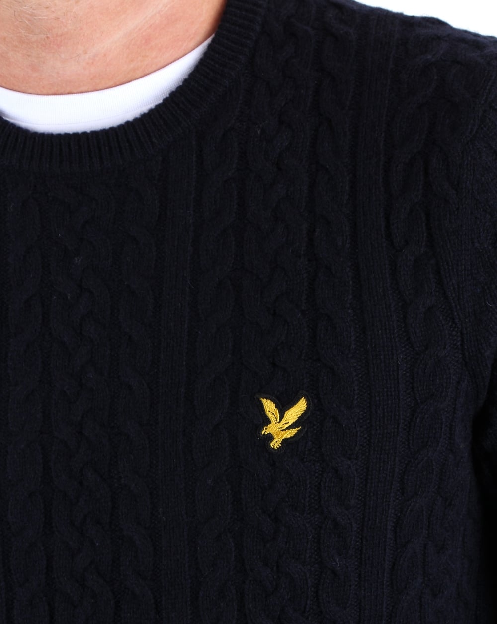 Lyle And Scott Cable Jumper Navy