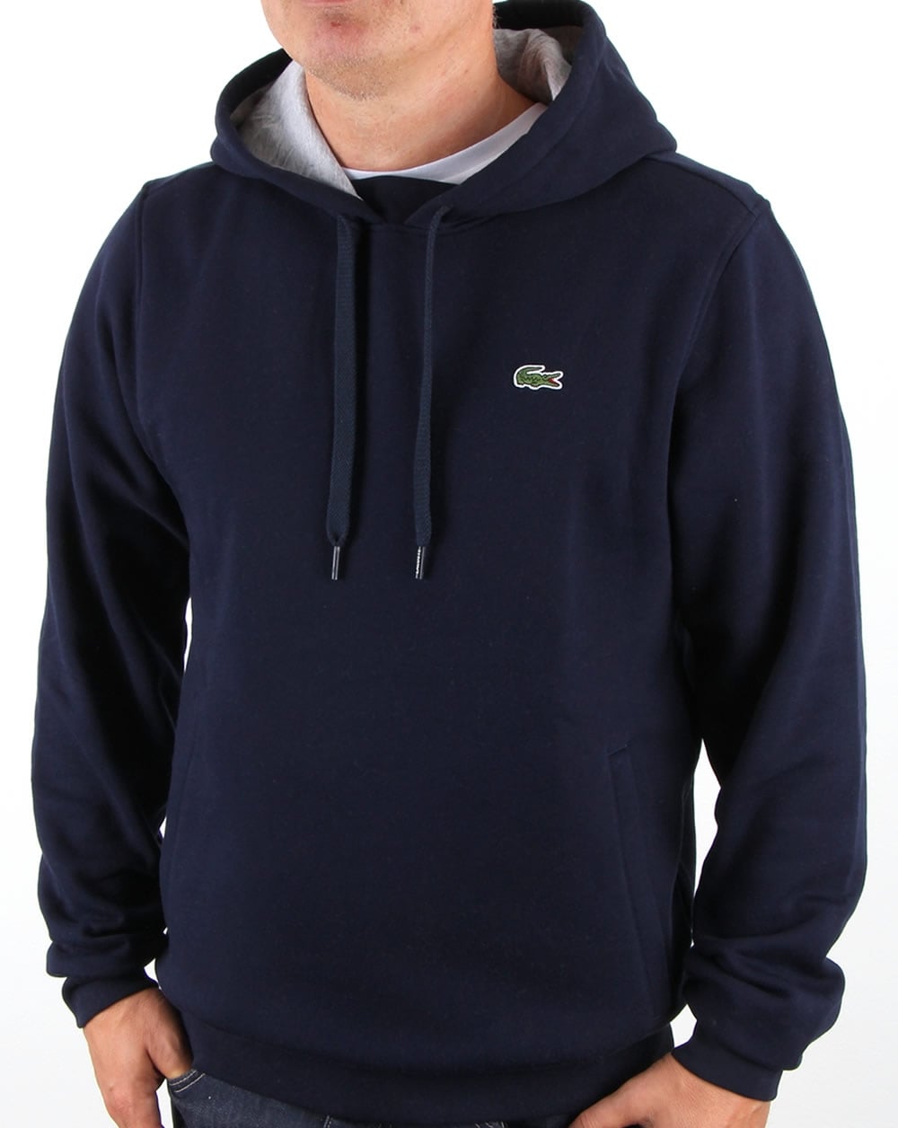 Lacoste Hooded Overhead Sweat Navy/Silver Chine