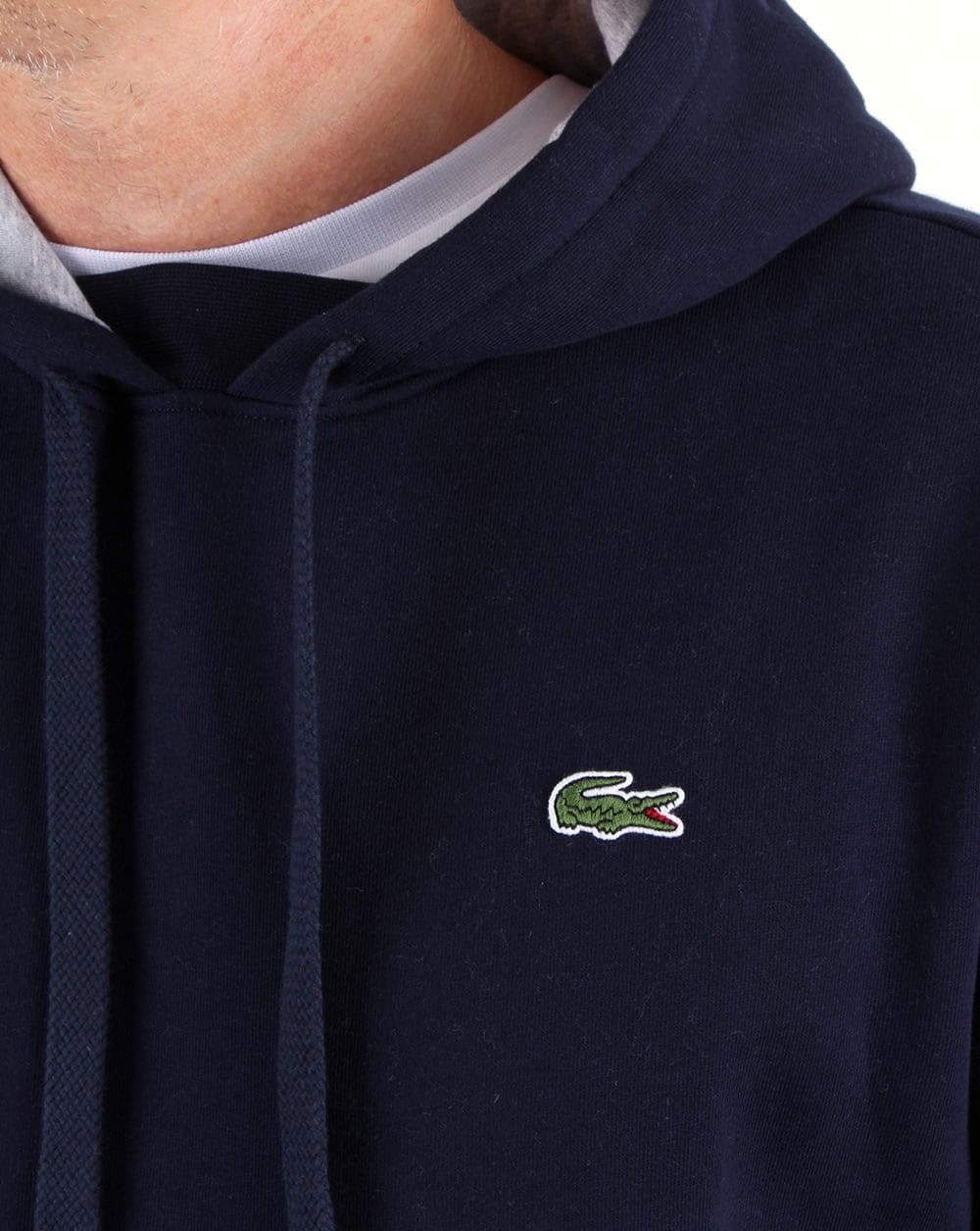 Lacoste Hooded Overhead Sweat Navy/Silver Chine