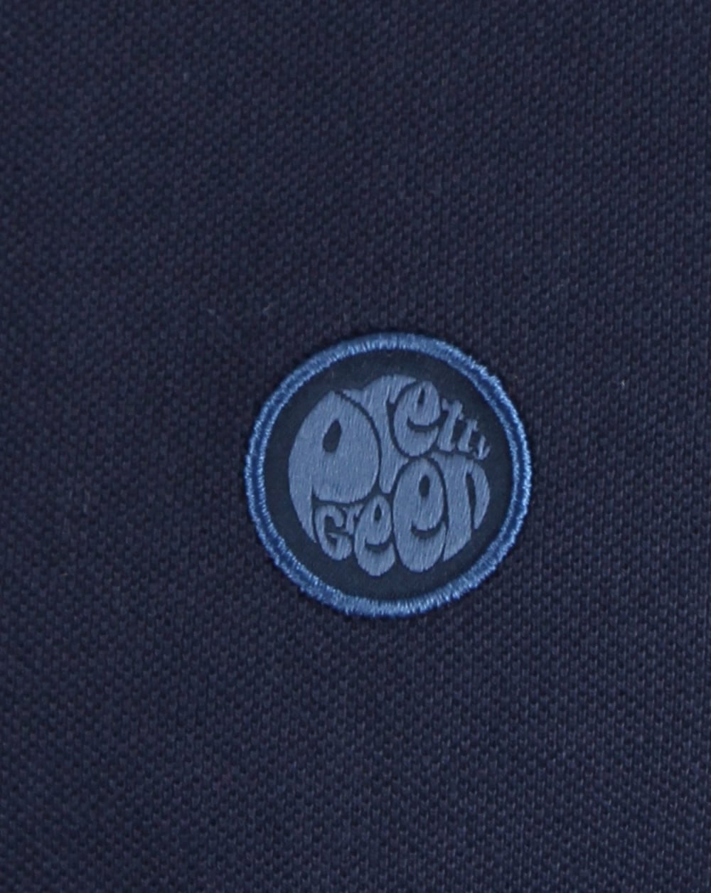 Pretty Green Barton Long Sleeve Tipped Polo Navy