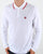 Pretty Green Barton Long Sleeve Tipped Polo White