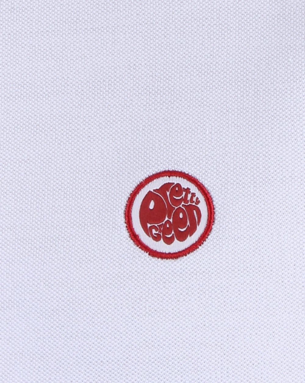 Pretty Green Barton Long Sleeve Tipped Polo White