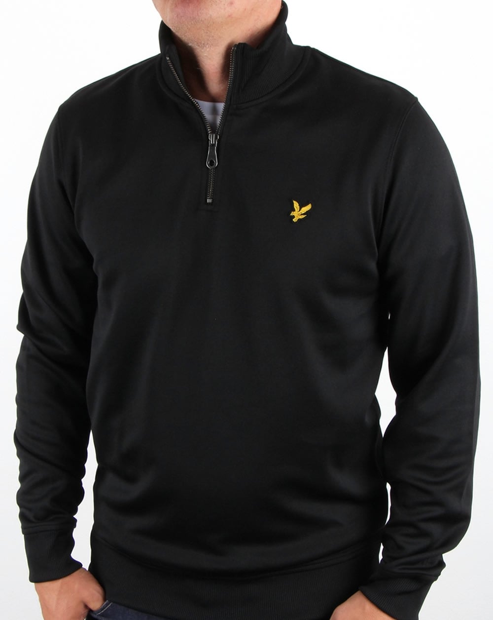 Lyle And Scott Tricot 1/4 Zip Black