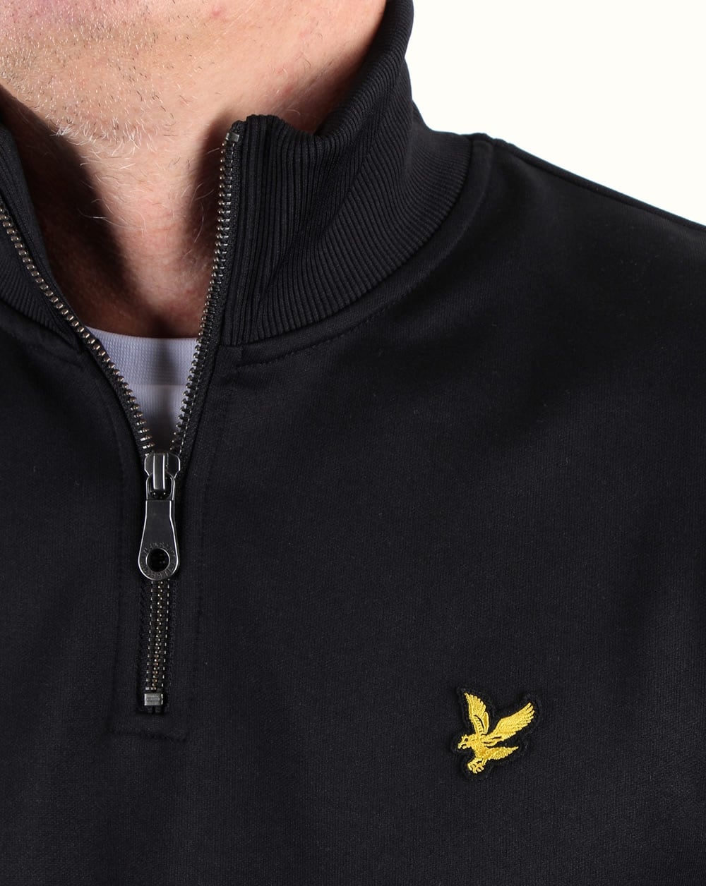 Lyle And Scott Tricot 1/4 Zip Black