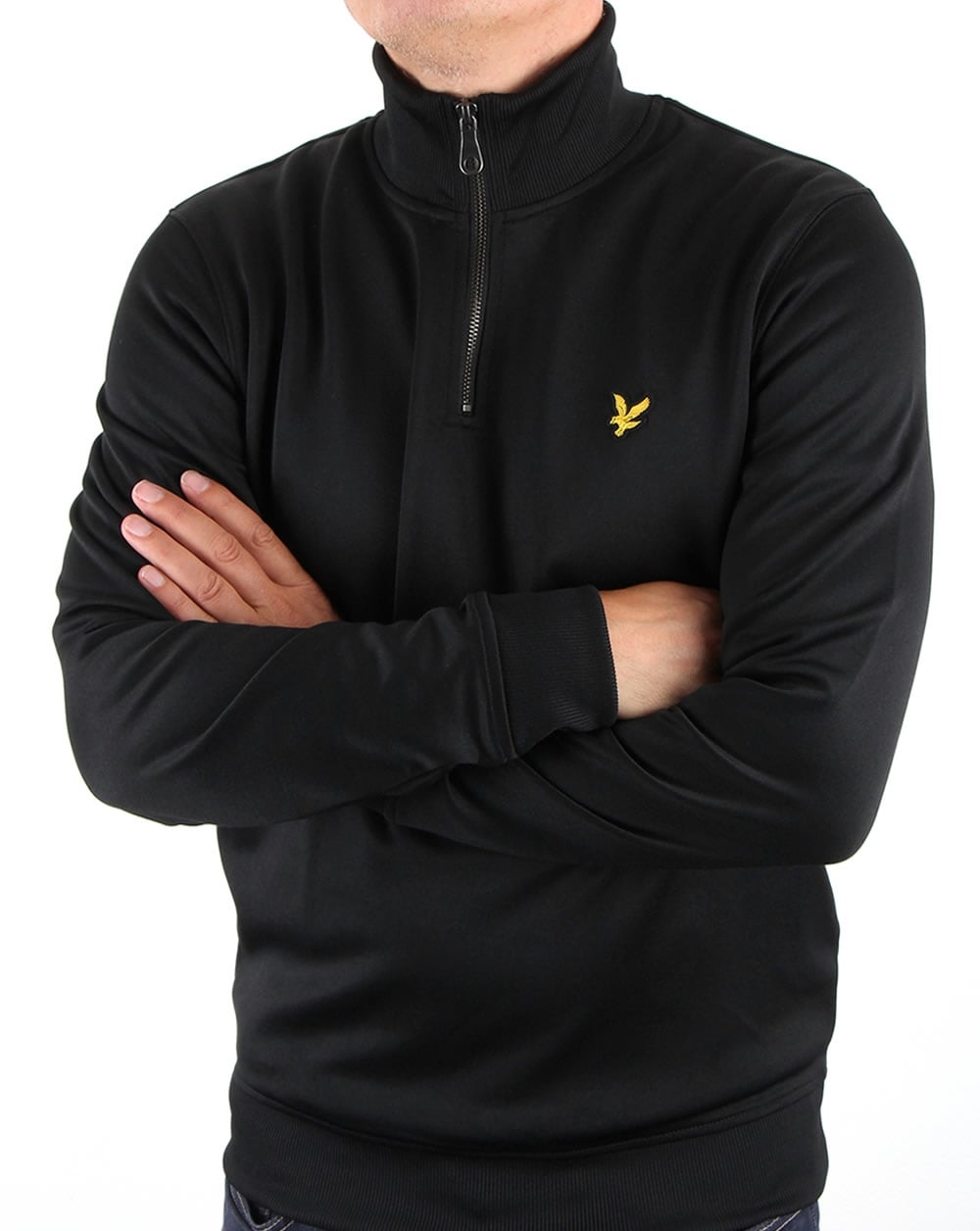 Lyle And Scott Tricot 1/4 Zip Black