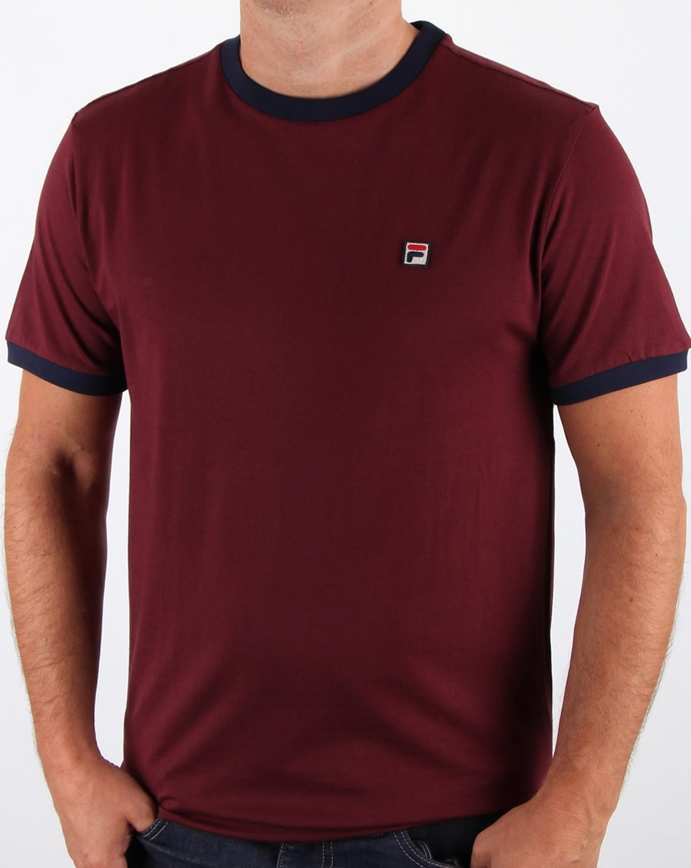 Fila Vintage Ringer T Shirt Rum Raisin
