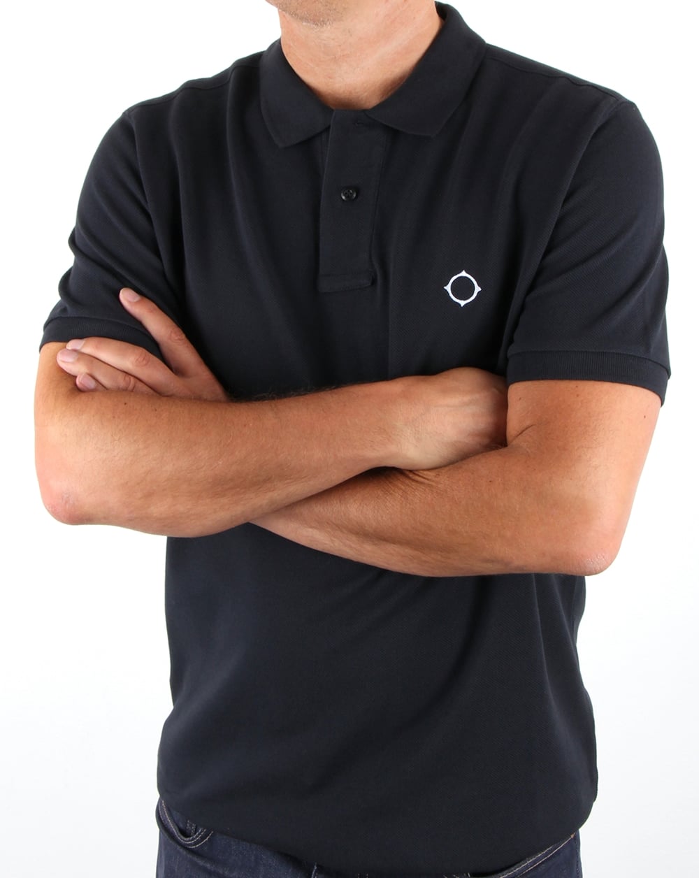 Ma.strum Walrus Pique Polo Dark Navy