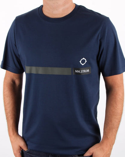 Ma.strum Ymer Graphic Tee Dress Blue