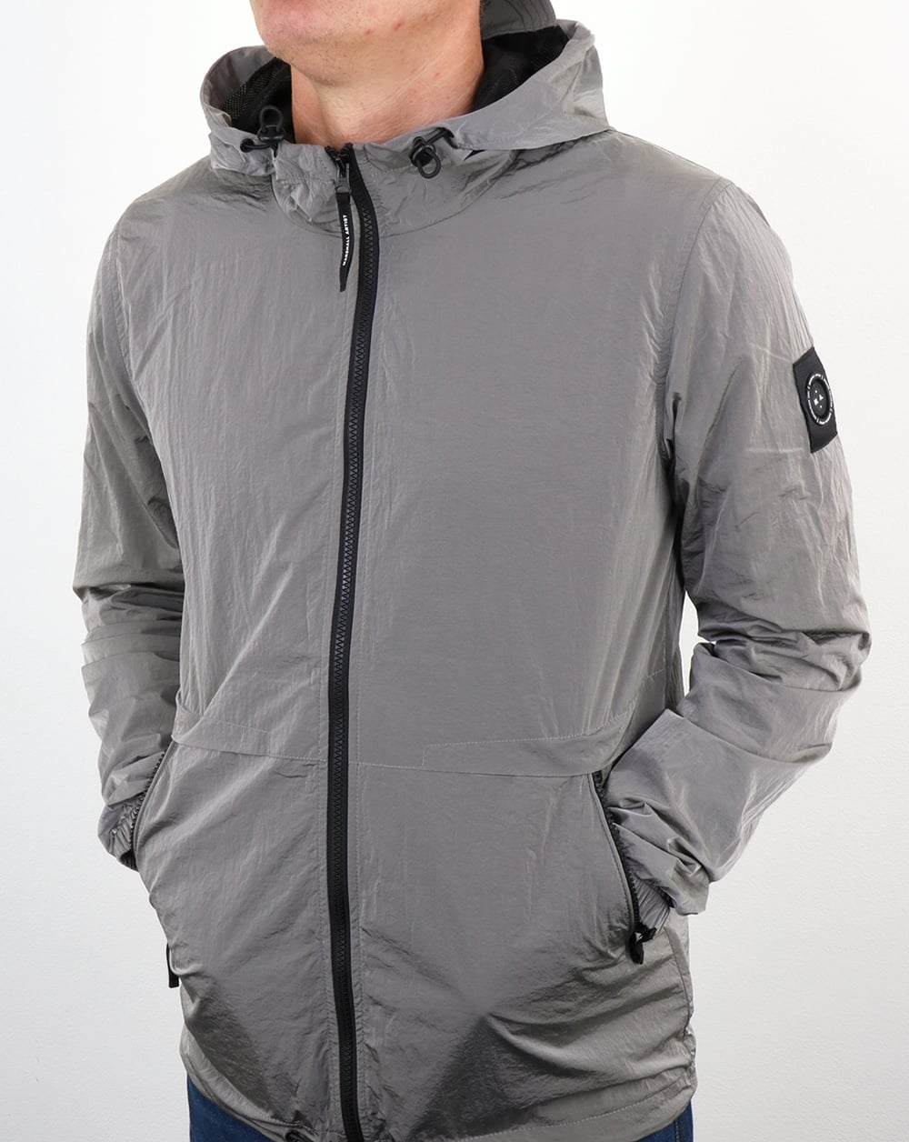 Marshall Artist Liquid Nylon Windrunner Silver Grey