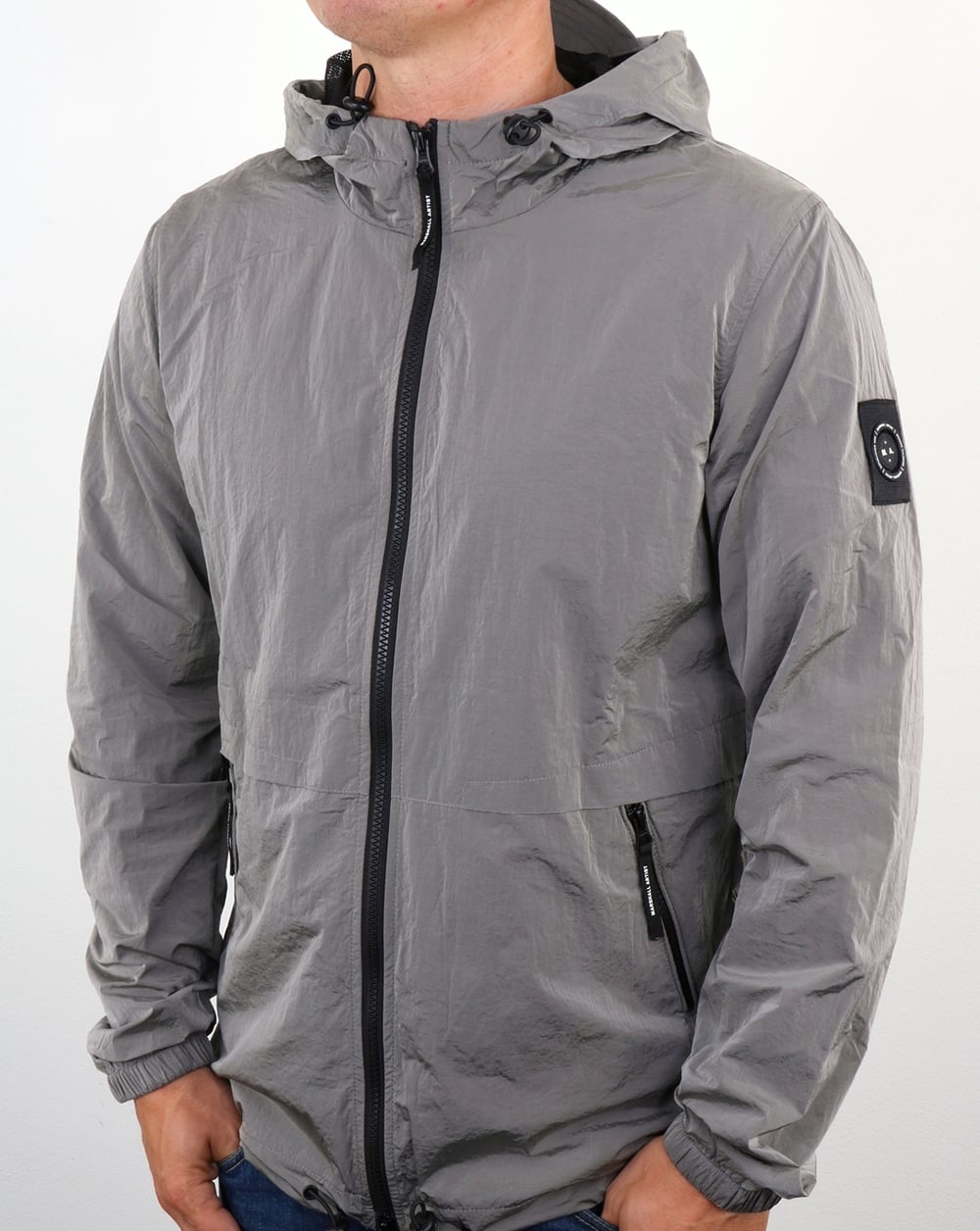 Marshall Artist Liquid Nylon Windrunner Silver Grey