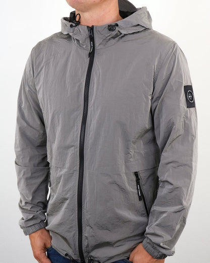 Marshall Artist Liquid Nylon Windrunner Silver Grey