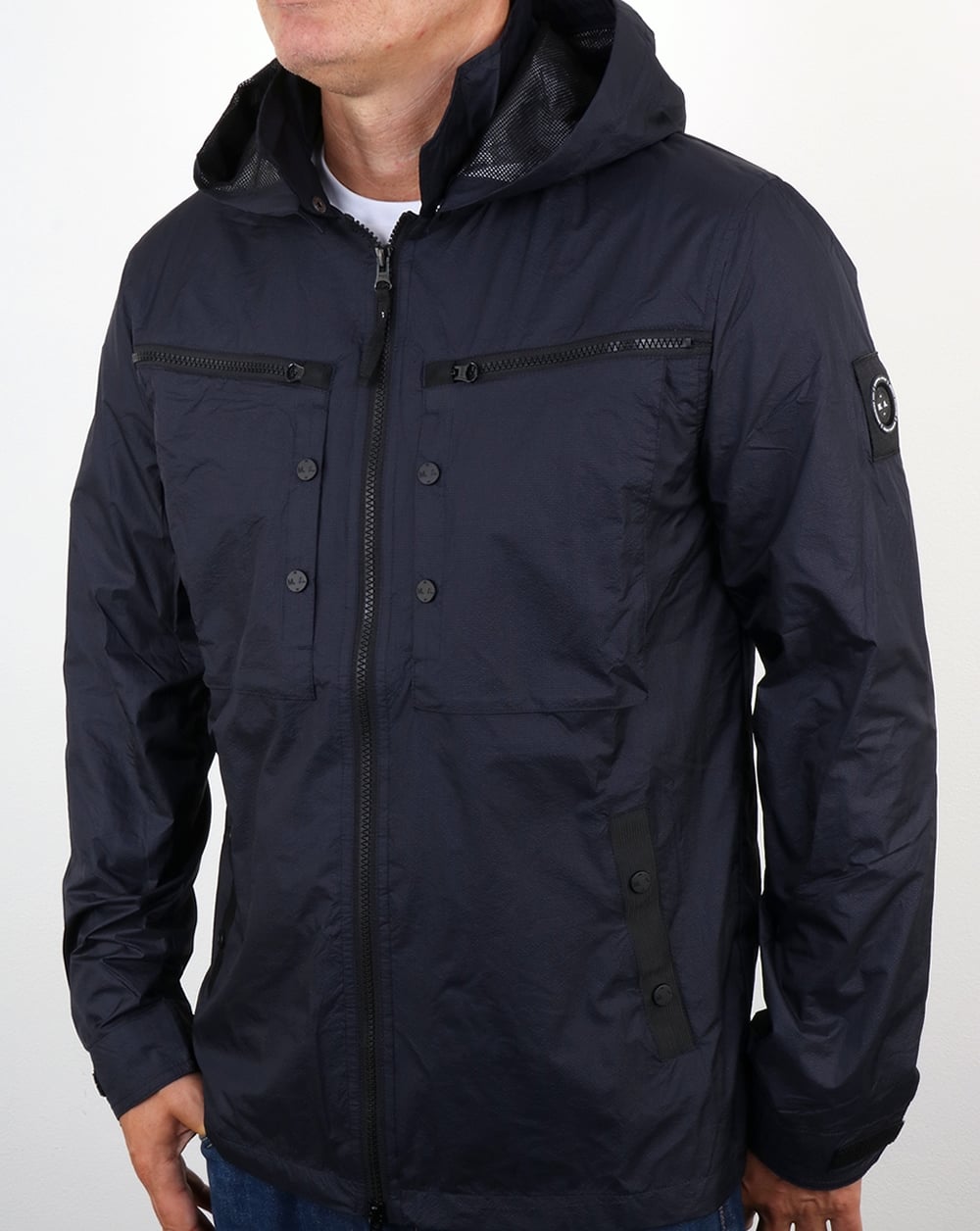 Marshall Artist Micro Ripstop Overshirt Navy