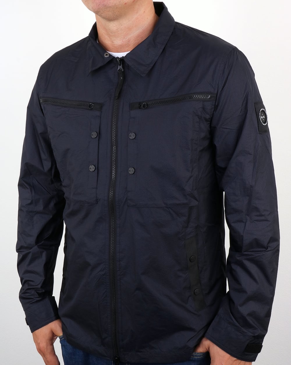 Marshall Artist Micro Ripstop Overshirt Navy