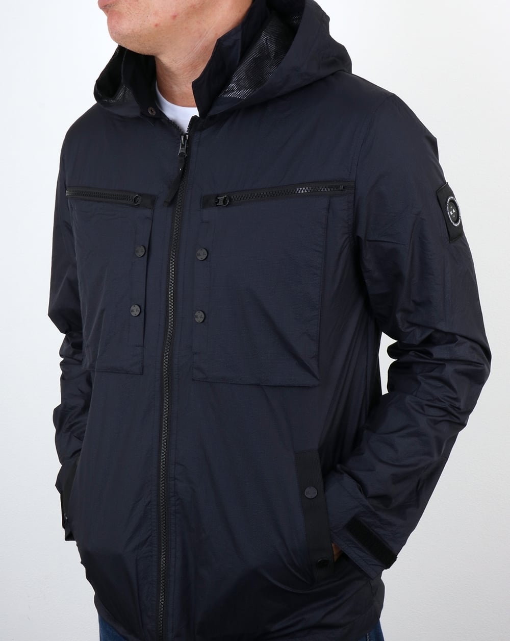 Marshall Artist Micro Ripstop Overshirt Navy