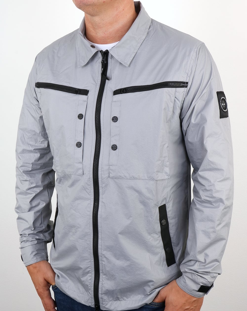 Marshall Artist Micro Ripstop Overshirt Cool Grey