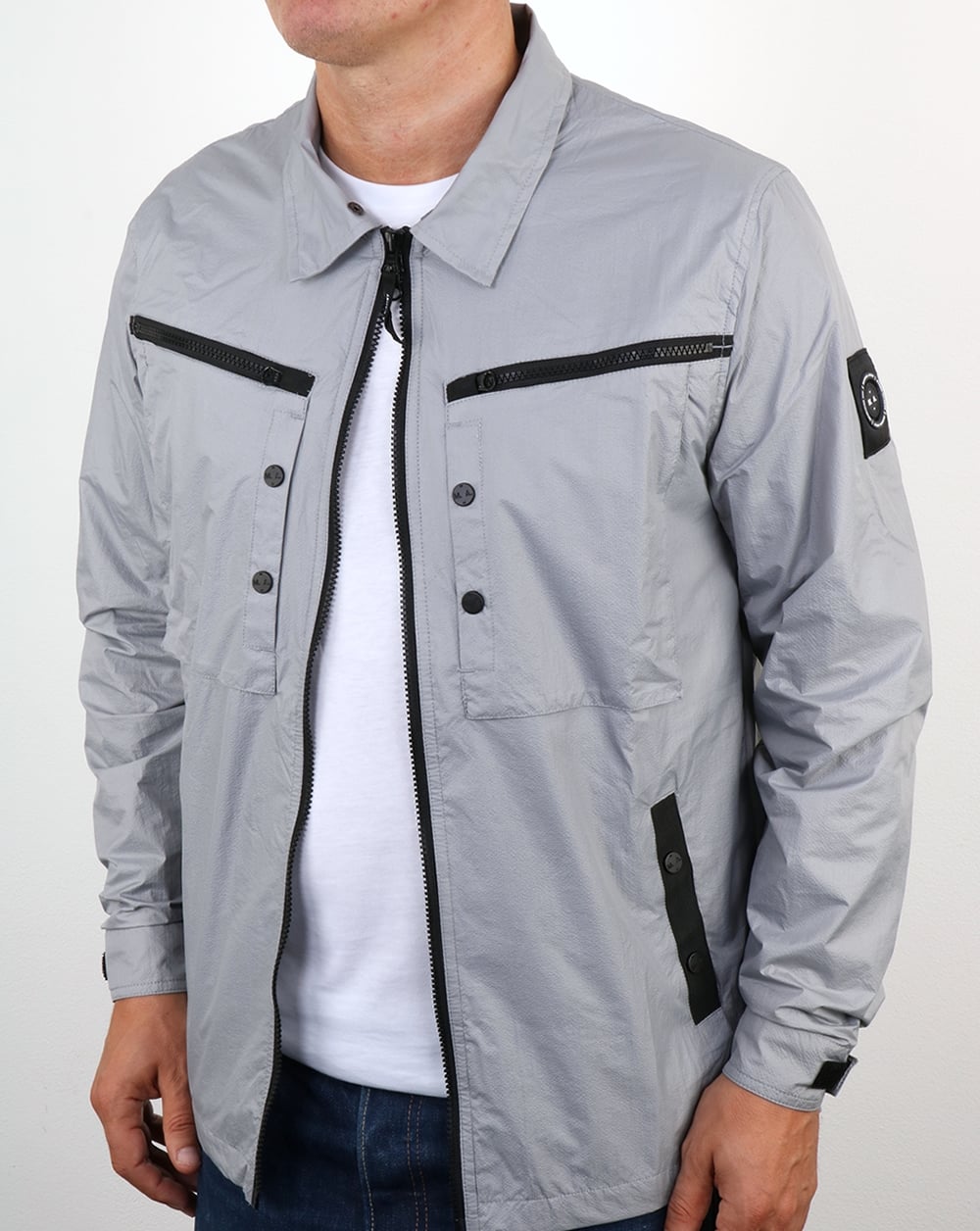 Marshall Artist Micro Ripstop Overshirt Cool Grey