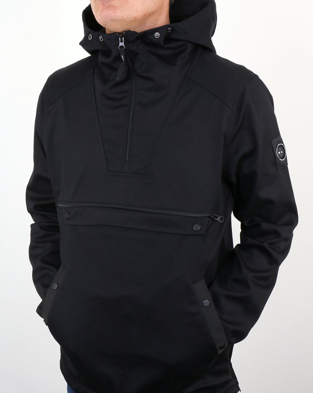 Marshall Artist British Microtwill 1/4 zip jacket Navy
