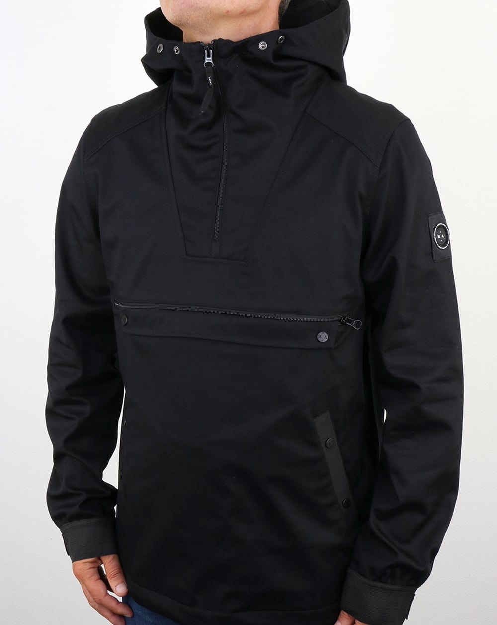 Marshall Artist British Microtwill 1/4 zip jacket Navy