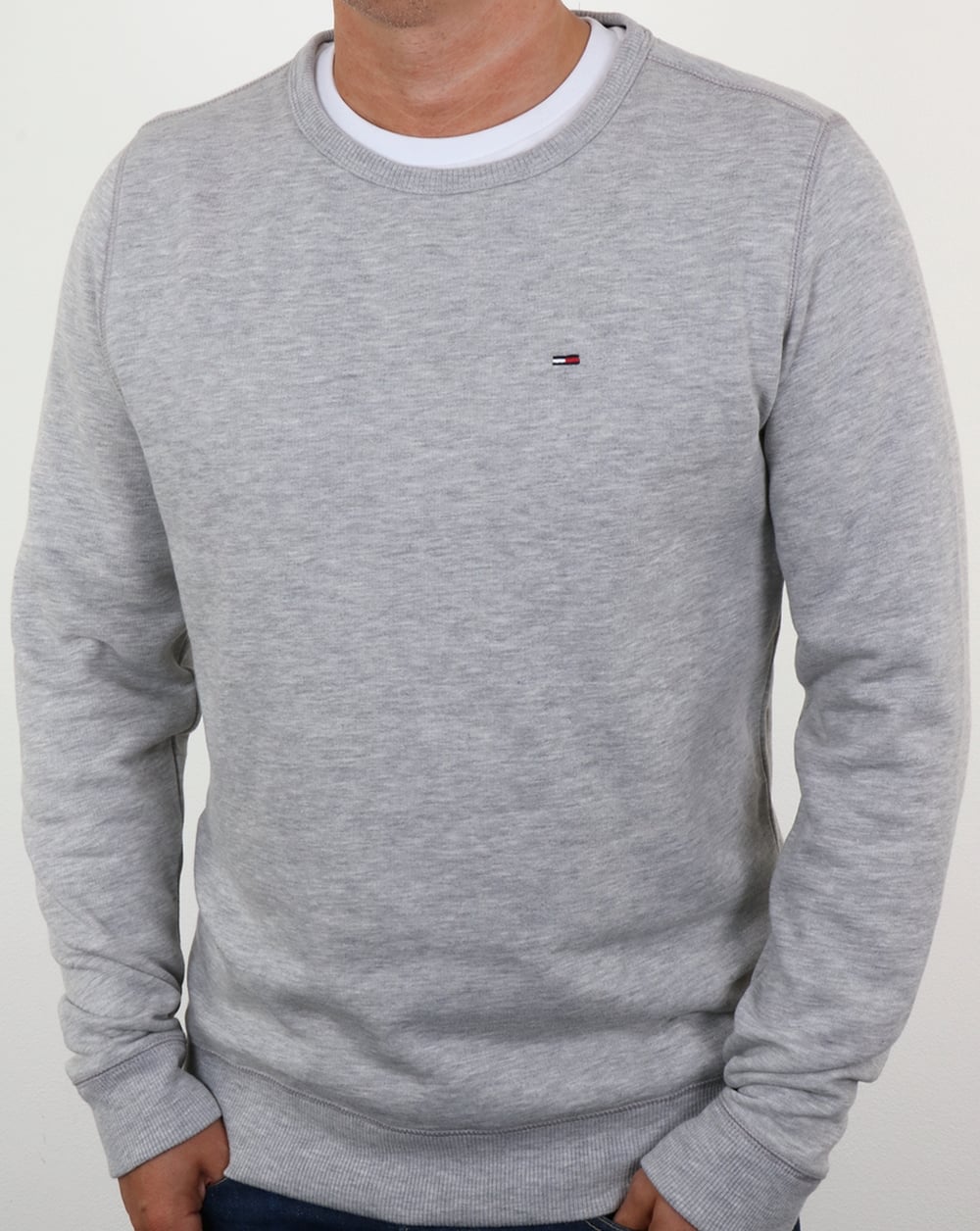 Tommy Hilfiger Cotton Fleece Sweatshirt Grey Heather