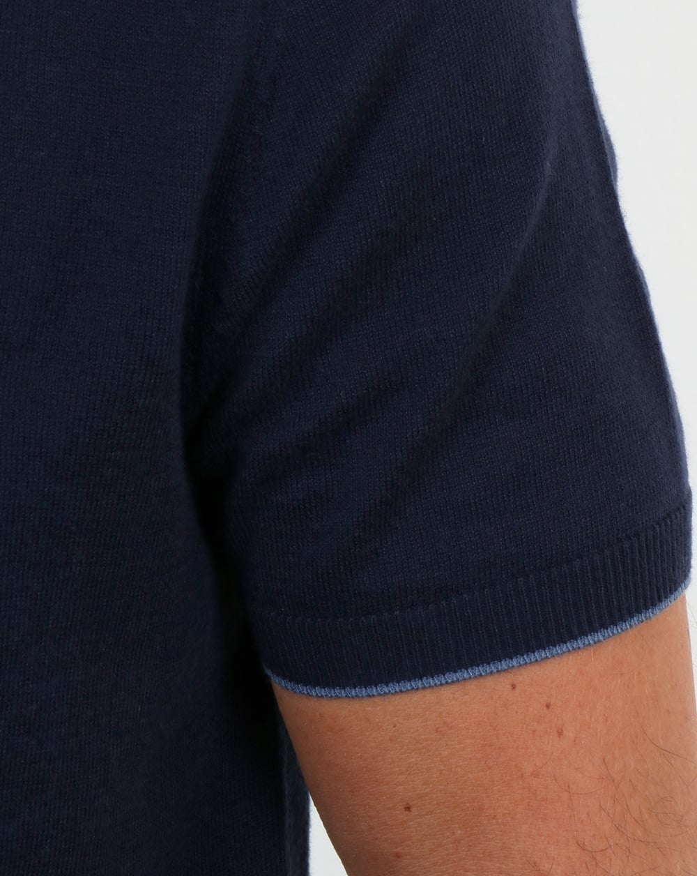 Pretty Green Tilson Knitted Polo Shirt Navy