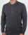 Pretty Green Tilson Long Sleeve Knitted Polo Dark Grey Marl