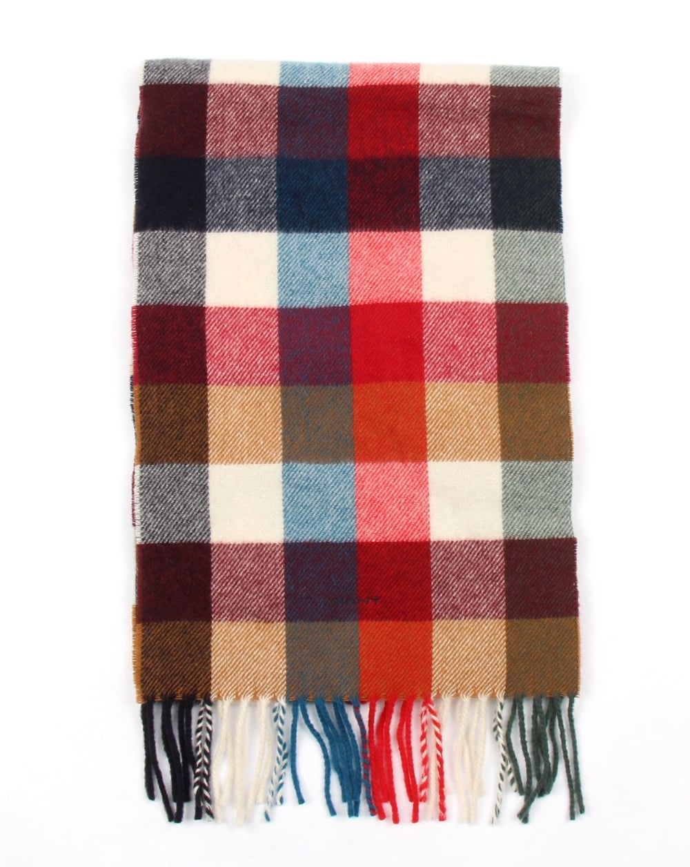 Gant Multicheck Scarf Bright Red