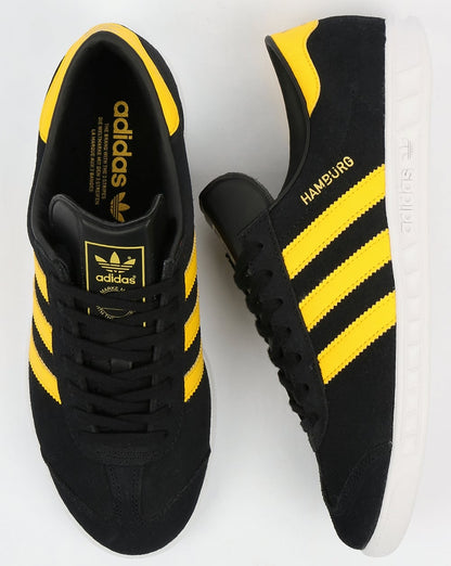 Adidas Hamburg Trainers Black/Yellow/White