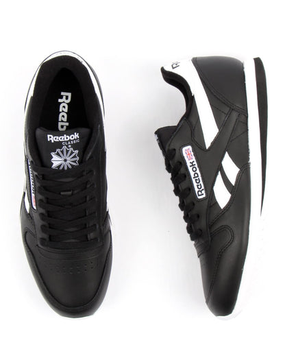 Reebok CL Ripple Leather Trainers Black/White