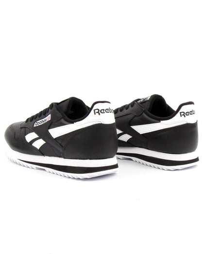 Reebok CL Ripple Leather Trainers Black/White