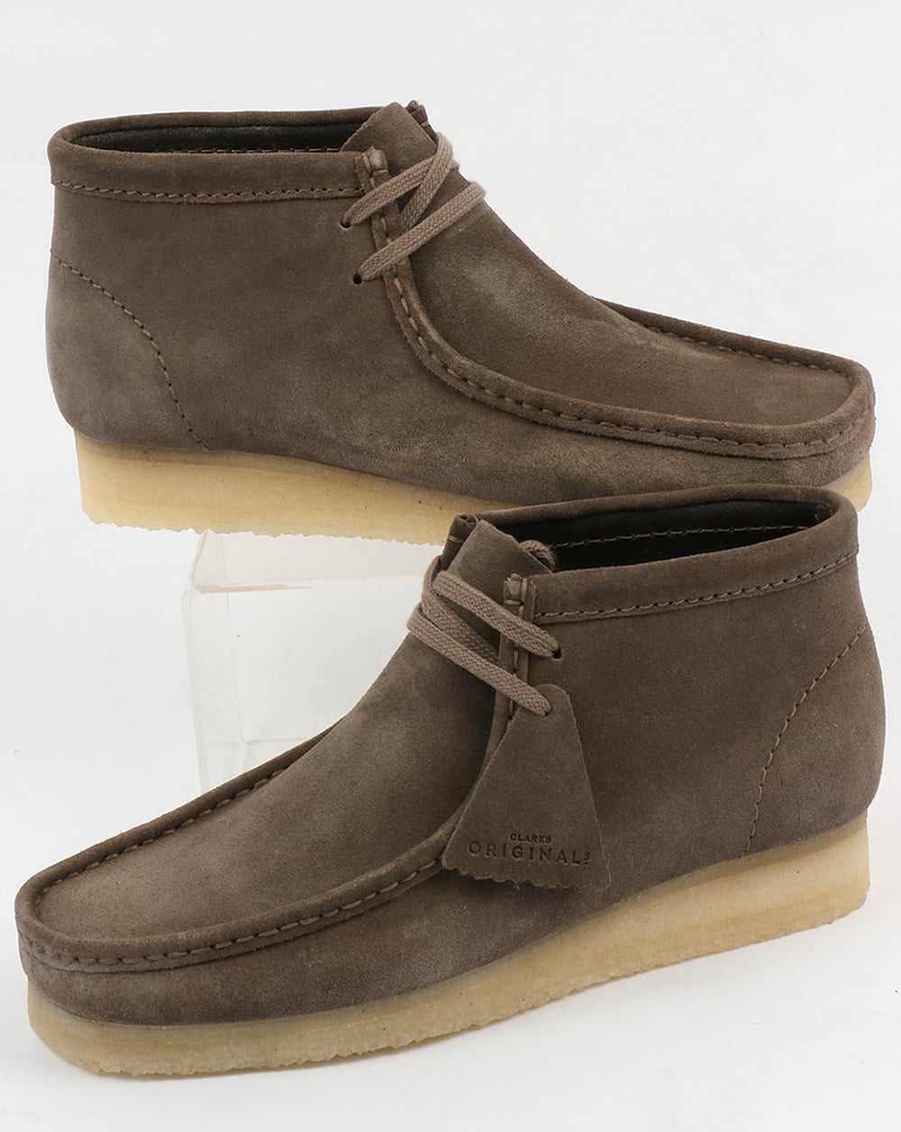 Clarks Originals Wallabee Suede Boots Grey