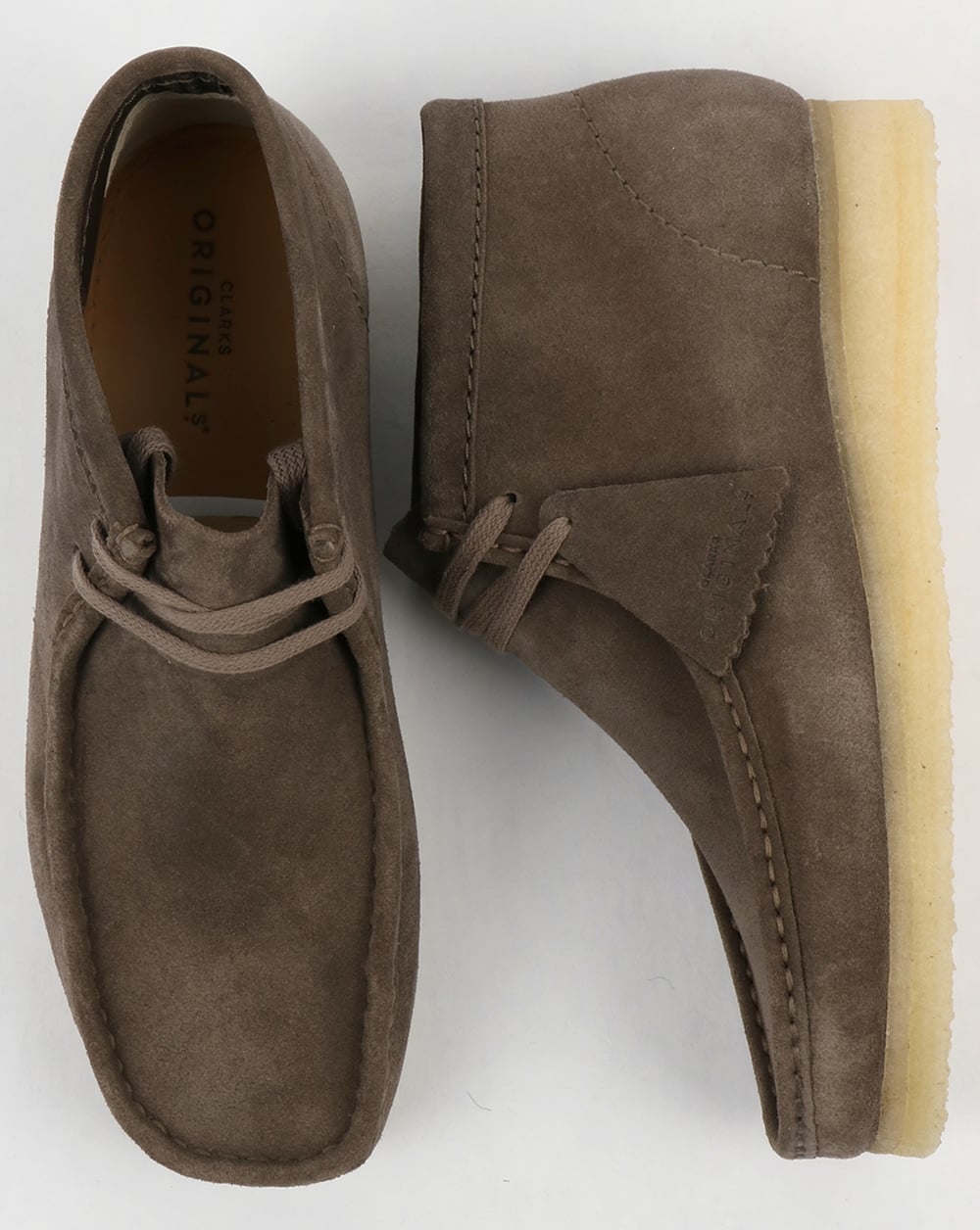 Clarks Originals Wallabee Suede Boots Grey