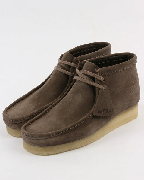 Clarks Originals Wallabee Suede Boots Grey